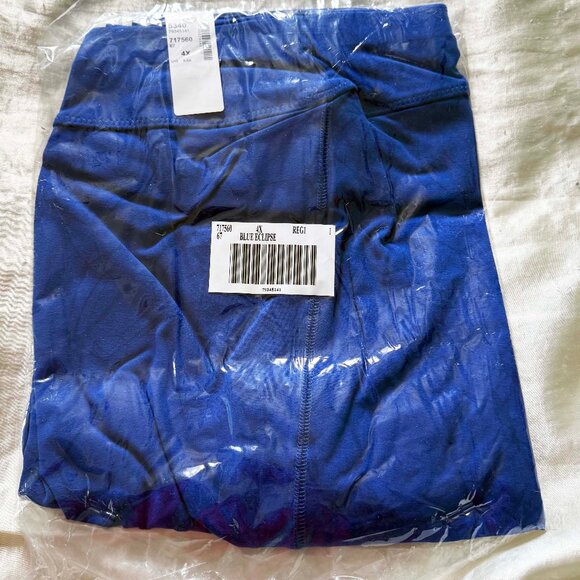 ACTIVE ZONE, PENNINGTONS Pants - CAPRIS, MINI RUFFLE, BLUE ECLIPSE, SIZE 4X, PULL ON, ACTIVE ZONE for PENNINGTONS